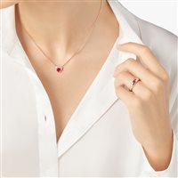 Anello Dodo Donna 100% Amore in Oro rosa Rubino sintetico 0.23 Ct DAC3000_HEART_SR09R-46 - DAC3000_HEART_SR09R-52